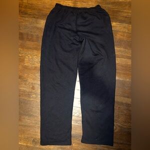 straight legged black sweatpants